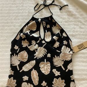 Cropped Knit Halter Top